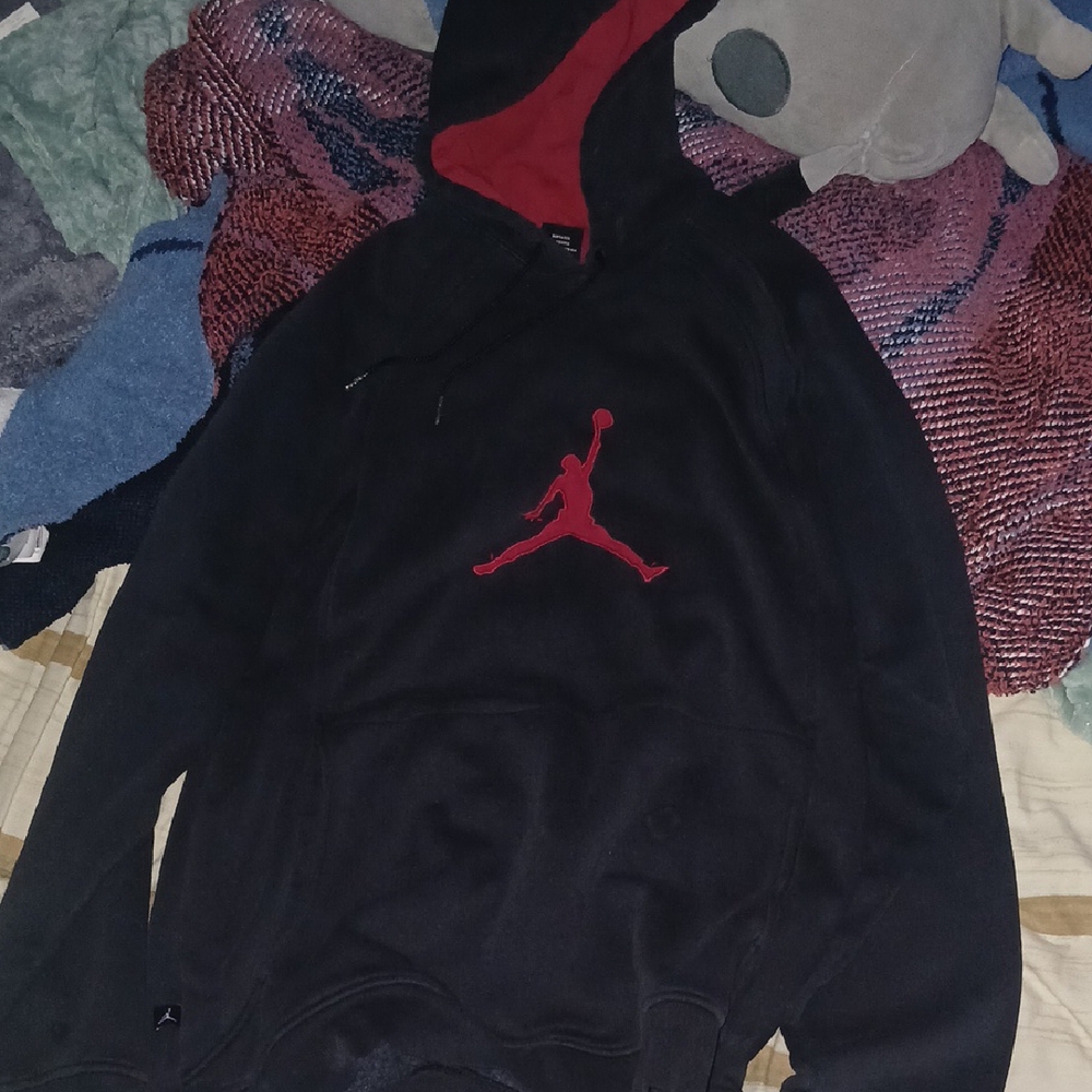 Jordan Black and Red Men's Hoodie